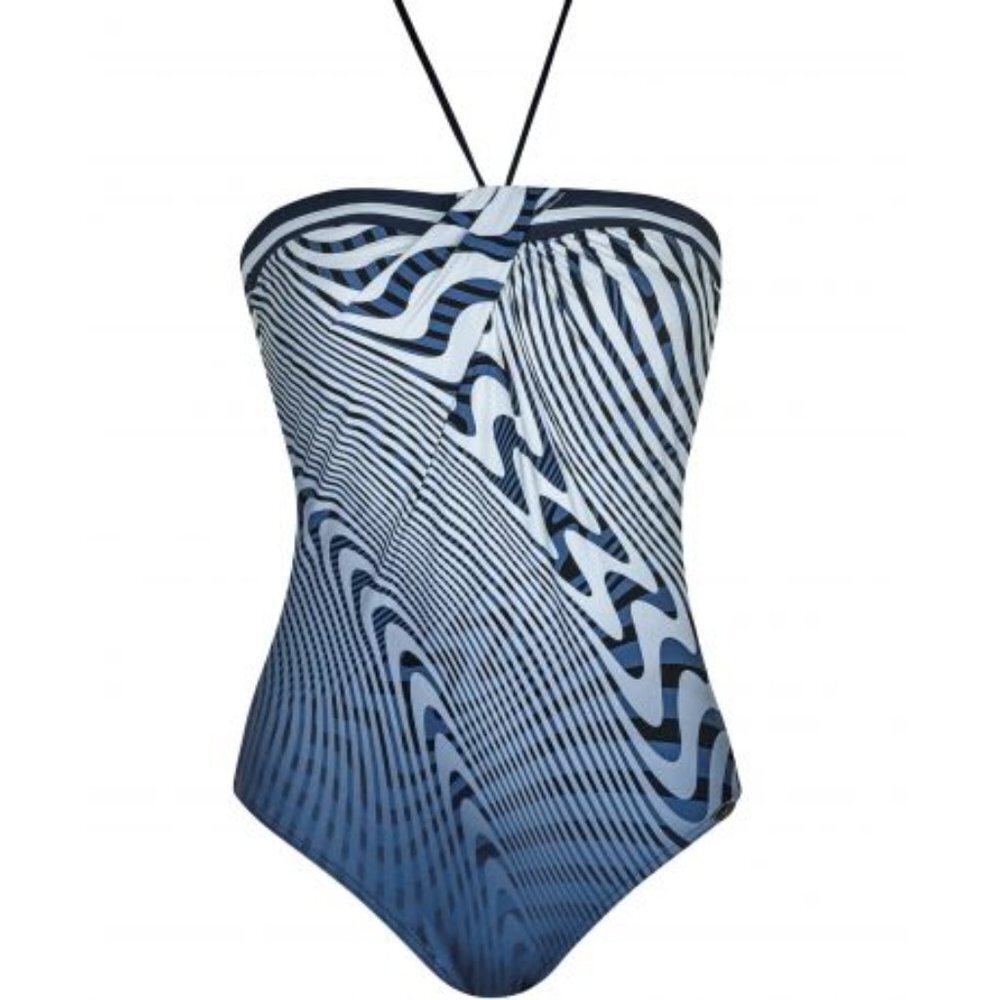 ‼️SALE ‼️ Sunflair Californian Blue Bandeau Swimsuit- Size 10